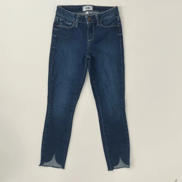 PAIGE Verdugo Crop Pompeii Blue Jeans Size 25 - Picture 3 of 9